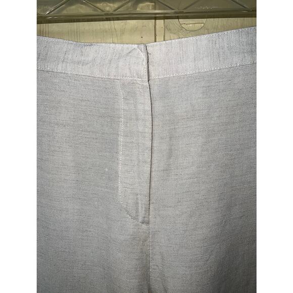 Ruby Rd. Pants Womens 10 Linen Blend Ankle Crop Straight Leg Quite Luxury Tan - Picture 9 of 10